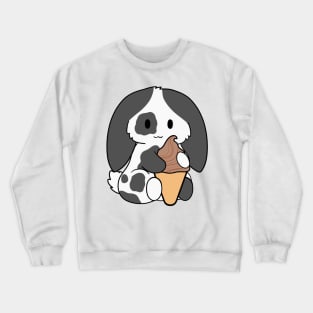 Spotted Black Bunny Ice Cream Chocolate Crewneck Sweatshirt